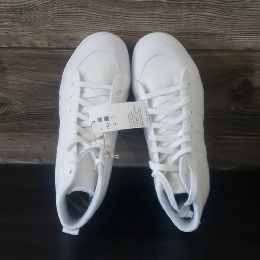 New Adidas Bravada Mid Womens White Platform Shoes Size 8 Skater‎ Streetwear